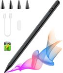 SEIBEN Upgraded Stylus Pen, Compatible with IPAD,Ultra High Precision&Sensitivity,Palm Rejection,Power Display,Tilt Sensitivity,Magnetic Absorption for IPAD 2018 & Later,Black