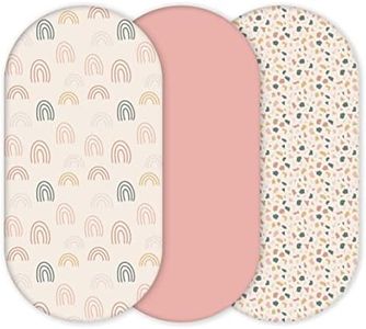 YUNIOO™ Juego de 3 sábanas bajeras universales de calidad ultra suave y premium para cochecito, cesta de cambio, cesta Moisés, cuna.