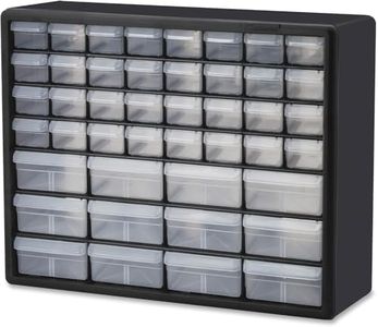 Akro-Mils 10144 44-Drawer Plastic Drawer Storage Cabinet for Garage Organization, Bead Organizer, Lego Storage, Teacher Toolbox, Makeup Organizer, and More, 20-Inch W x 6-Inch D x 16-Inch H, Black