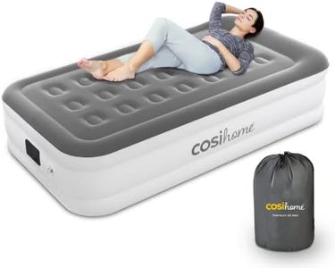 Cosi Home® Single Sized Air Bed - Premium Single Inflatable Mattress With a Built-in Electric Pump, Integrated Raised Pillow and Storage Bag