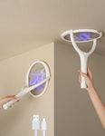 Rotating Head Rechargeable Fly Zapper Electric Fly Swatter Racket Fly Killer Fly Catcher Indoor Fruit Fly Trap Spider Catcher Bug Zapper