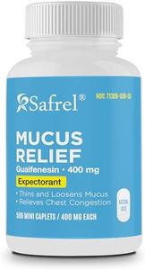 Safrel Pharma Mucus Relief Guaifenesin 400 mg - Fast Acting Expectorant, Thins and Loosens Mucus, Relieves Chest Congestion, Cough, Cold and Flu (500 Count (Pack of 1))