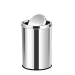 OPR Stainless Steel Swing Dust Bin with Lid| Trash Can for Home, Kitchen, Washroom, Offices And Bathroom (10 X 14 in. -20 Liter)