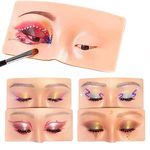 INSIME 3D Realistic Eye makeup dummy for makeup practice | Bionic Eyeshadow Eye dummy for makeup practice with Silicone Indian Skin color | Eye makeup practice dummy board Cosmetic Face (1 Pc)