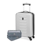 ATLANTIC Acclaim II Hardside Carry-On Luggage — Small Suitcase with 4 Spinner Wheels, and Lightweight Construction — Silver, 19-inch