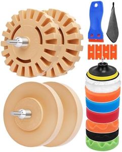 eFuncar 18Pcs Decal Remover Wheel Kit, Rubber Wheel for Tape Sticker