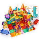 YIKUMO Kids Magnetic Tiles Toys, 100Pcs 3D Magnetic Building Blocks Tiles Set, Building Construction Educational STEM Toys for 3+ Year Old Boys and Girls