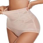 YADIFEN Tummy Control Knickers Slimming Underwear for Women Body Shaper High Waist Shapewear Butt Lifter Panties Control Briefs Breathable Waist Trainer（３XL） Beige