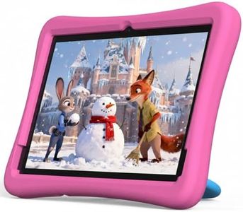 Plimpton Kids Tablet 10 Inch - 2026 Upgraded Android 15 Tablet for Kids with Case Included, Octa-Core, Google Kids Space, Parental Control, 4GB+64GB, WiFi, BT5.3, YouTube, Great Gift for Toddler(Pink)