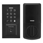 Weiser SmartCode Matte Black Keyless Entry Door Lock/Deadbolt Lock, 10-Button Touchpad Door Lock with Backlit Keypad, Up to 50 User Codes, Electronic Door Locks for Front Door, Modern Home Décor