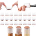 24 Pcs Silicone Chair Leg Floor Protectors, Chair Floor Protectors for Hardwood, Clear Furniture Leg Caps, Chair Leg Covers Non Slip, Easy to Move - Large