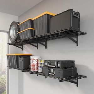 Jusgym 4 Pack Garage Shelving Wall Mounted, 1.5x4ft, 1400LB Heavy Load