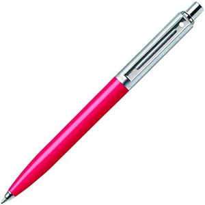 SHEAFFER E23216551CS Sentinel Brushed Chrome Cap Barrel Ballpoint Pen - Deep Pink