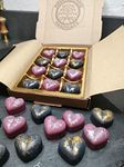 Black Opium & Black Cherry Luxury handmade gift box Highly Fragranced 12 x Heart Soy Wax Melts (84g)