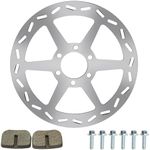 YOXUFA 180mm Mini Bike Disc Brake Rotor with Pads for Baja Doodle Bug DB30 CT100U CC100X 97cc 98cc 100cc Engine Motovox Mbx10 MBX11 Mega Moto 80cc 105cc Realtree RT100 Mini Bike Parts