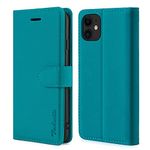 TOHULLE Case for iPhone 11, Premium PU Leather Wallet Case with Card Holder Kickstand Magnetic Closure Shockproof Flip Folio Case Cover for iPhone 11 (6.1 Inch) - Blue