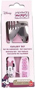 Stor Set 2 Pezzi Copri Metalli Minnie Stay Cool, Posate Acciaio Inox, Tinta Unita, Estándar