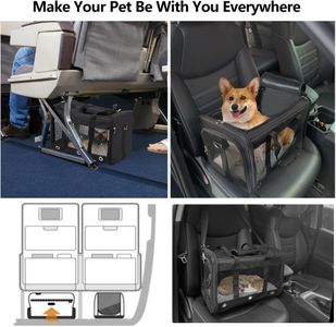 Dycietx Soft Sided Pet Carrier Bag, Portable Airline Approved, Black M