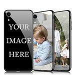 AnNengJing Personalized Photo Phone case for iPhone XR Custom HD Glass Cover for iPhone XR- Design Your Own iPhone Case with Image Text and Logo