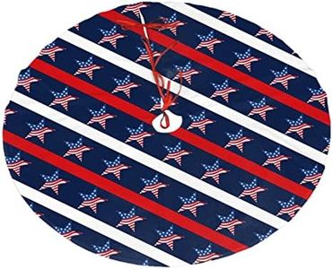 American Flag Star Tree Skirt Christmas Tree Ornaments Tree Skirt for Christmas Decoration 36"