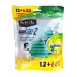 Schick Exacta2 (razor) for Men and Women Flexible Smooth Sensitive Skin Disposable Razor (12+6)