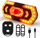 Bike Tail Light, Usb Rechargeable, Waterproof Bicycle Rear Light, 5 Light Mode, With Wireless Remote Control, Bike Turn Signal Light For Road Bike Mtb, Electric Bike, Mountain Bike