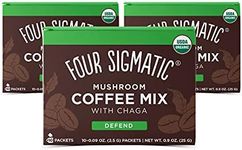 Four Sigmatic Mushroom Coffee Mix Cordyceps and Chaga Pack of 3 (30 Packets Total)