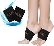 Copper Fit Health Unisex Arch Relief Compression Bands for Plantar Fasciitis,Swelling, Black