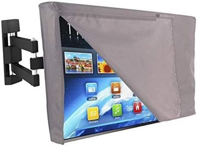 Grey Outdoor TV Cover with FRONT FLAP (44" - 46")