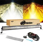 Auxbeam 42" Curved LED Light Bar 240W Flood Spot Combo Strobe Light White Amber Memory Function Off Road Lighting Fog Driving Work Light for Pickup Truck SUV Boat Jeep Tractor