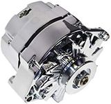 A-Team Performance - GM 10SI Style 110 Amp Alternator - Compatible with Buick, Cadillac, Chevrolet, Detroit, GM Diesel V8, GM Inline, GM V6, Isuzu, Pontiac V8, Chrome