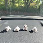 Cute Car Rearview Mirror Accessories for Car Polar Bear Interior Decoration Dashboard Car Ornament Funny Gifts for Cute Car Mirror Interior Decors (4 Pcs)