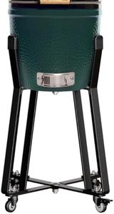 IDZO Grill Rolling Cart for BGE Minimax & Kamado Joe Junior 13.5", Kamado Joe Stand with Heavy-Duty Locking Caster Wheels, Powder Coated BGE Stand, Kamado Joe Accessories