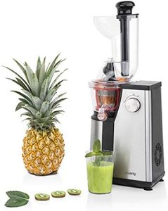 H.Koenig GSX18 Estrattore di succo verticale per frutta e verdura Senza BPA - Slow juicer - Ampia bocca di ingresso - Pressione delicata a 60 giri - Sistema inverso - Motore silenzioso - 400 W