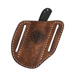 Tourbon Leather Pocket Folding Knife Sheath for Belt EDC Holster Man Cross Draw Right Side Carry Open Top Trapper Knives Carrier