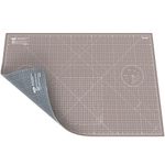 ANSIO Craft Cutting Mat Self Healing A1 Double Sided 5 Layers - Quilting, Sewing, Scrapbooking, Fabric & Papercraft - Imperial/Metric 34 inch x 22.5 inch / 89cm x 59cm - Brown/Grey