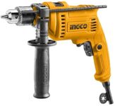 Ingco Id6808 Percussion Drill 680 watts Professional Screwdriver Chuck Reversible Variable Speed, 2.03 Kilograms, Yellow, Grey