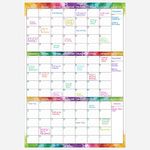 Large Dry Erase Calendar for Wall – 3 Month Calendar(Vertical), Dry Erase Calendar, Undated Quarterly Wall Calendar, 27.8" x 41" Monthly Calendar, Reusable Laminated Organizer for Home, Office, School