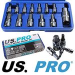 US Pro Trade Quality 13 pc Metric Hex Bit Socket Set 2 to 14mm in Case B2097