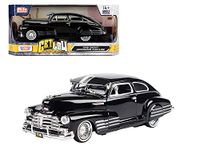 1948 Chevy Aerosedan Fleetside Lowrider Black Get Low Series 1/24 Diecast Model Car by Motormax 79027