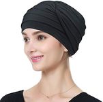 Alnorm Chemotherapy Hats Head Coverings for Chemo Patients Black