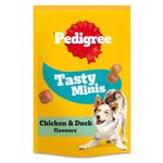 PEDIGREE TASTY MINIS Adult Dog Treats Chicken & Duck Chewy Cubes 130g - Pack of 8
