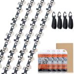 4-Pack Mini Chainsaw Chain for 4 Inch (10cm) Bar, 1/4" LP .043 Gauge 28 Drive Link, Saw Chain for Stihl GTA 26 36700028