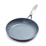 GreenPan Valencia Pro Hard Anodised Healthy Ceramic Non-Stick 24 cm Frying Pan Skillet, PFAS-Free, Induction, Oven Safe, Grey