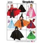 Simplicity 8729Pattern 8729 Child's Cape Costumes, Paper, White, A (S-M-L)