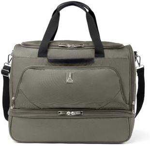Travelpro Maxlite 5 Softside Carry-on Weekender with Drop-Bottom Compartment, Lightweight Overnight Travel Duffel Bag, Men and Women, Slate Green, 19-Inch