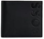 BOSS Mens Big BB 4 cc coin Embossed-logo wallet in grained leather