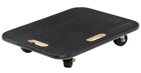Vestil FWD-1824-3R Fiberwood Dolly with 3 Rubber Casters, 800 lbs Capacity, 23-3/4 Length x 17-7/8 Width x 4-11/16 Height Deck by Vestil