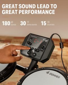 Donner DED-80 Electric Drum Kit – 8-Piece Digital Drum Set