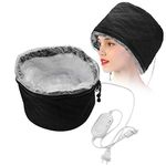 Electric Thermal Hair Hat, Household Electric Heating Hat Hair Steamer Heating Hair Dryer Adjustable Hot Oil Hat Electric Steam Haircare Hat for Hair Care SPA Home Use with 3 Mode Temperature Control